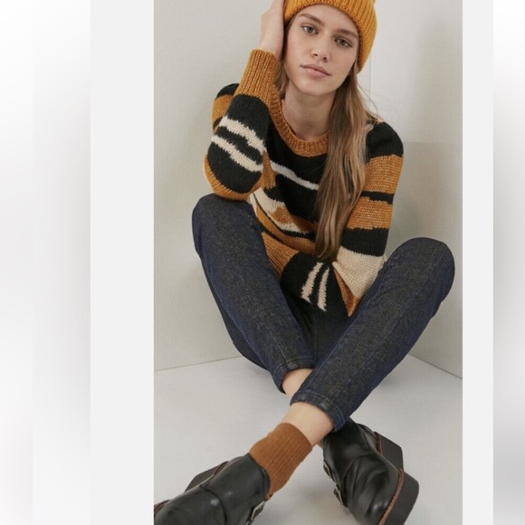 NWT Anthropologie Pilcro High-Rise Sparkle Gold Shimmer Denim Leggings Size 28P. - Picture 2 of 14